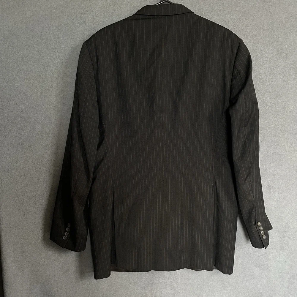 Vintage Burberry Brown Wool Long Sleeve Single-Breasted Mens Blazer Size 44 L